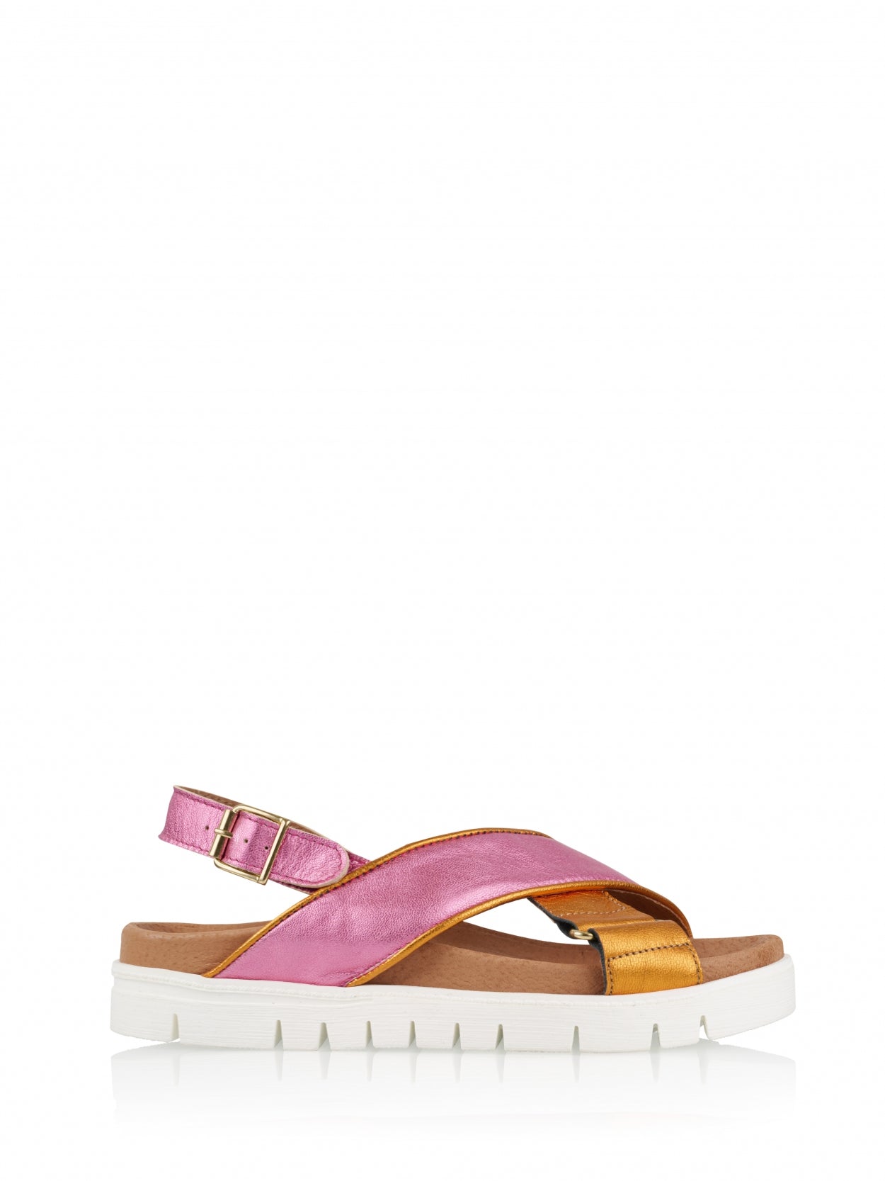 BURKINA metallic - Sandalen | Pink / Orange