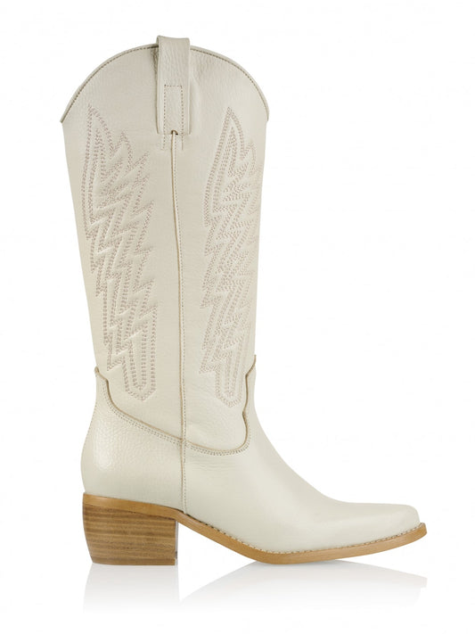COLOMBIA leer - Westernboots | Off white