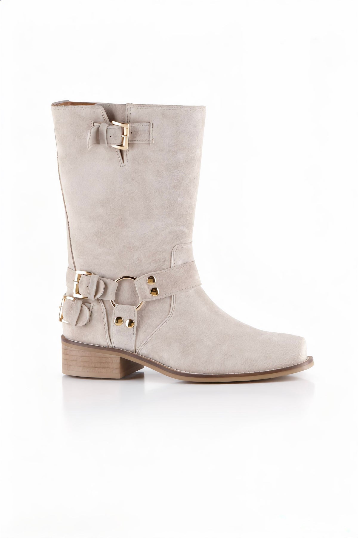 LINCOLN suede - Bikerboots | Sand